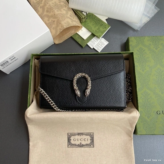 First bag ru mini leather bag Dionysus Gucci chain 0810